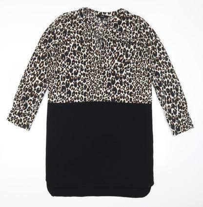 NEXT Womens Black Animal Print  Mini  Size 12
