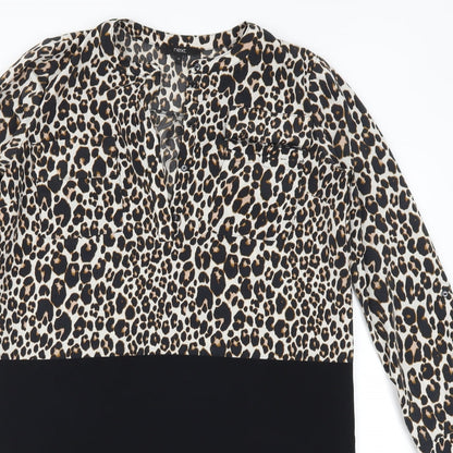 NEXT Womens Black Animal Print  Mini  Size 12