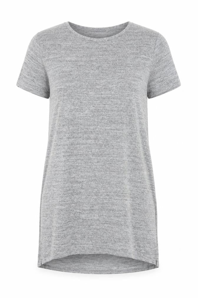 Womens UK Size S dolls Grey Basic T-Shirt