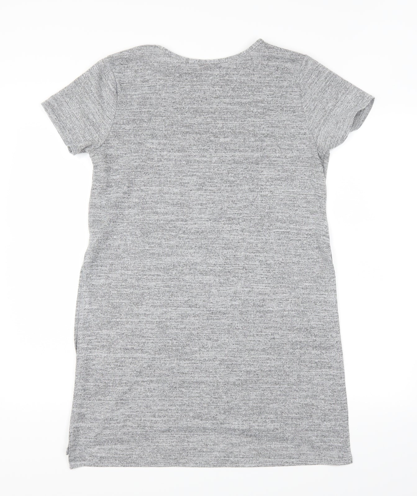 Womens UK Size S dolls Grey Basic T-Shirt