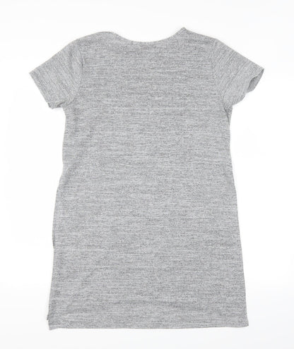 Womens UK Size S dolls Grey Basic T-Shirt
