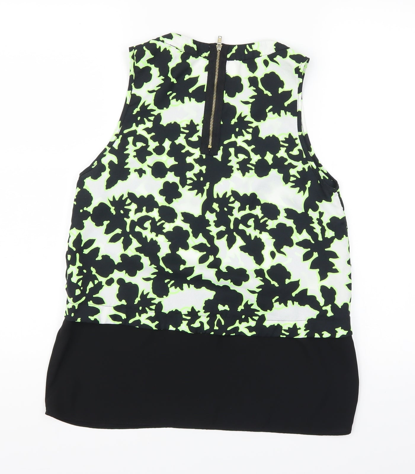 Womens UK Size 10 River Island Black Basic Tank