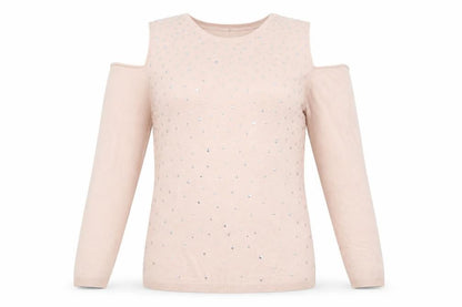 Atmosphere Womens Pink   Pullover Jumper Size 12  - cut out shoulders