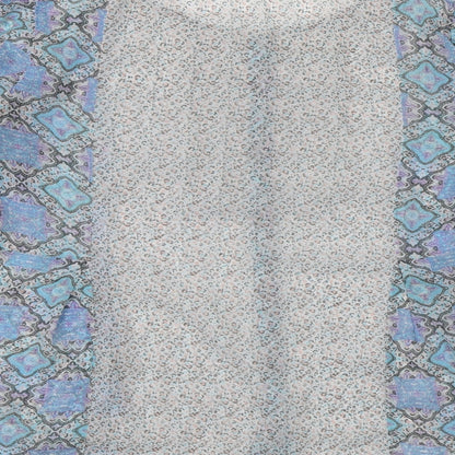 Matalan Womens Blue Geometric Chiffon Basic Blouse Size 12