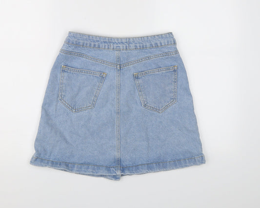 New Look Womens Blue  Denim A-Line Skirt Size 8  - Denim skirt