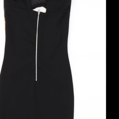 Miss Selfridge Womens Purple Floral Rayon Bodycon  Size 8