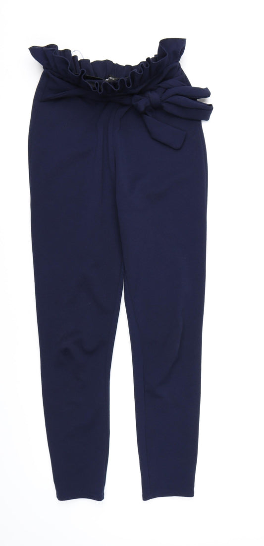 Womens UK Size 6 PRETTYLITTLETHING Regular Fit Bloomer Blue Trousers