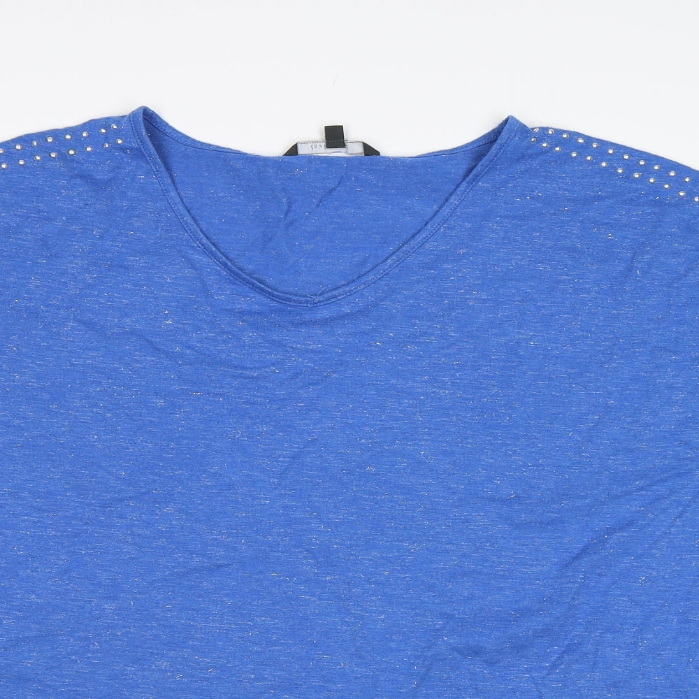 Womens UK Size 24 Preworn Blue Basic T-Shirt