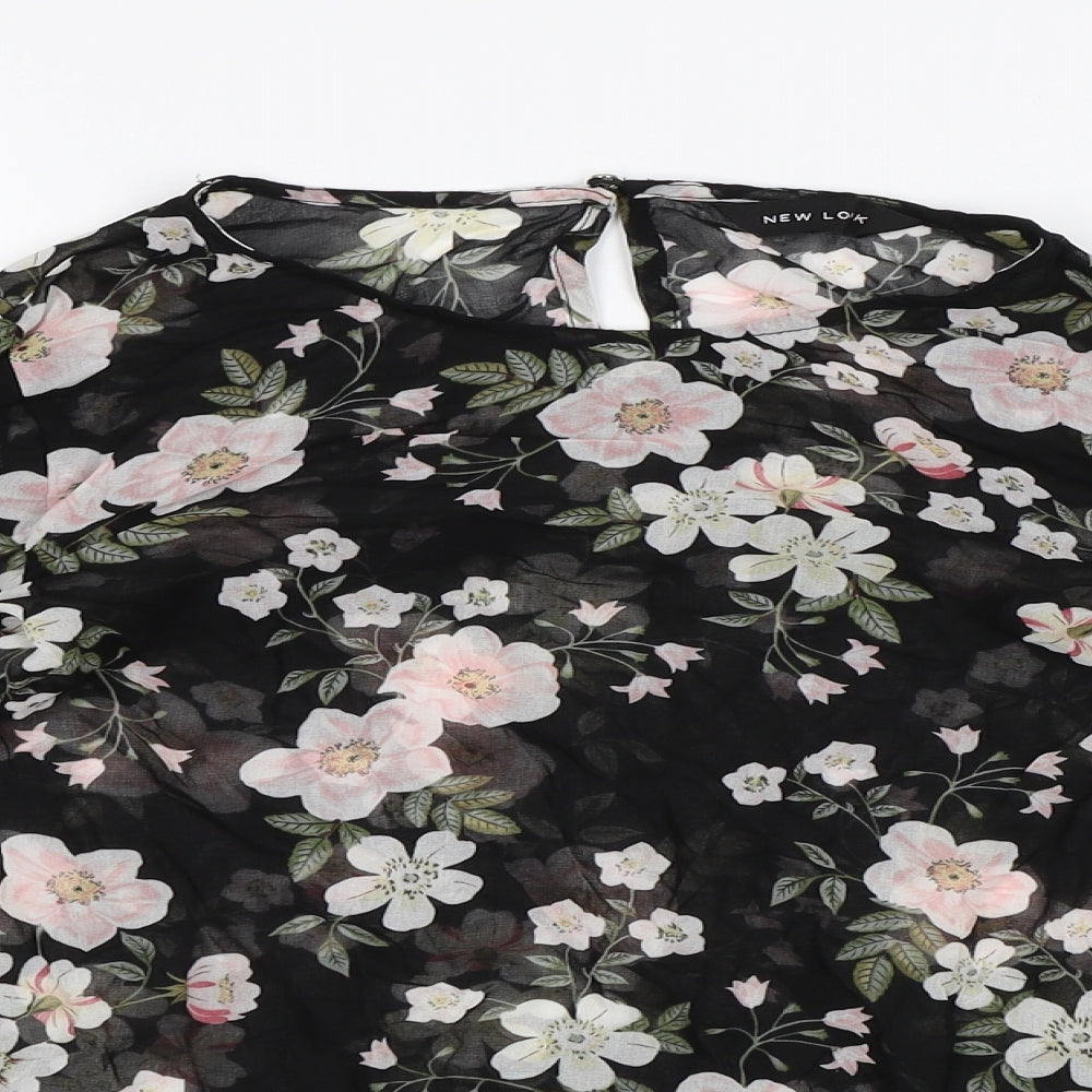 Womens UK Size 6 New Look Black Basic Blouse