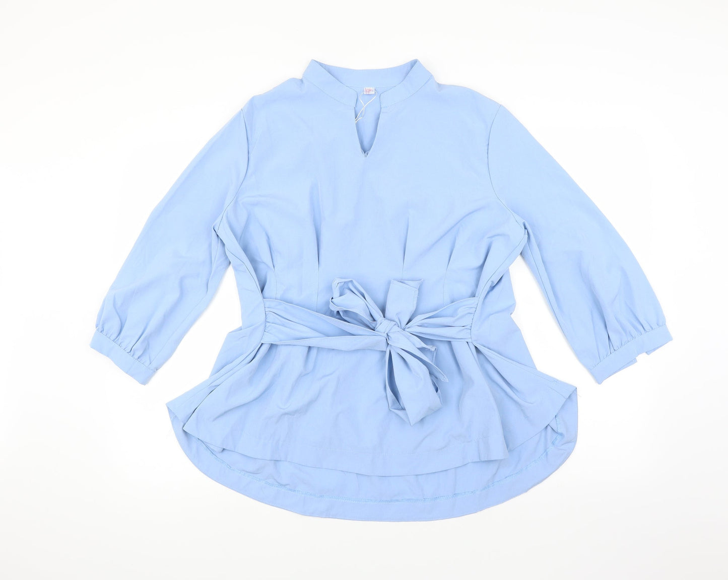 Womens UK Size XL Fashion Blue Basic Blouse
