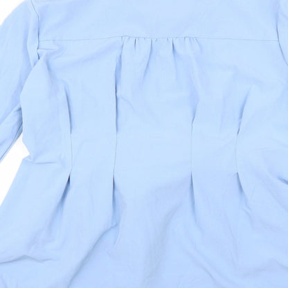 Womens UK Size XL Fashion Blue Basic Blouse