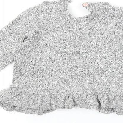 George Girls Grey   Basic T-Shirt Size 12-13 Years