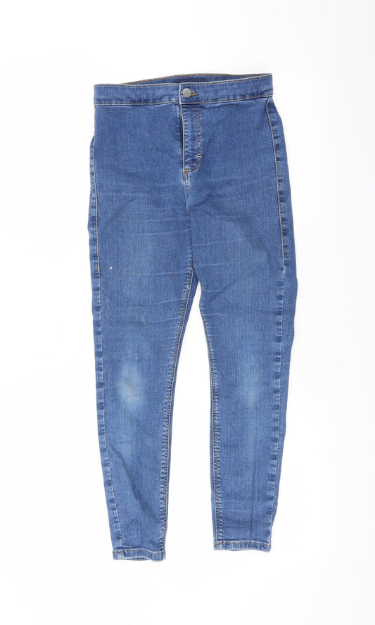 Topshop Womens Blue  Denim Straight Jeans Size 30 L24 in