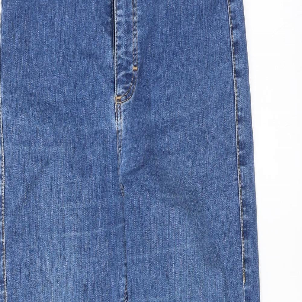 Topshop Womens Blue  Denim Straight Jeans Size 30 L24 in