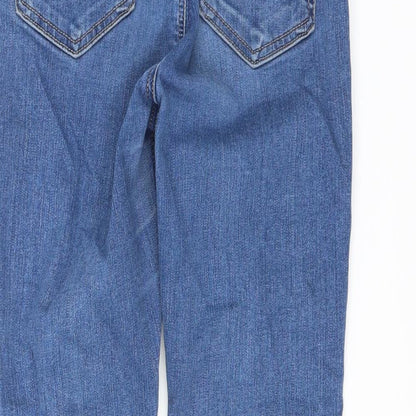 Topshop Womens Blue  Denim Straight Jeans Size 30 L24 in