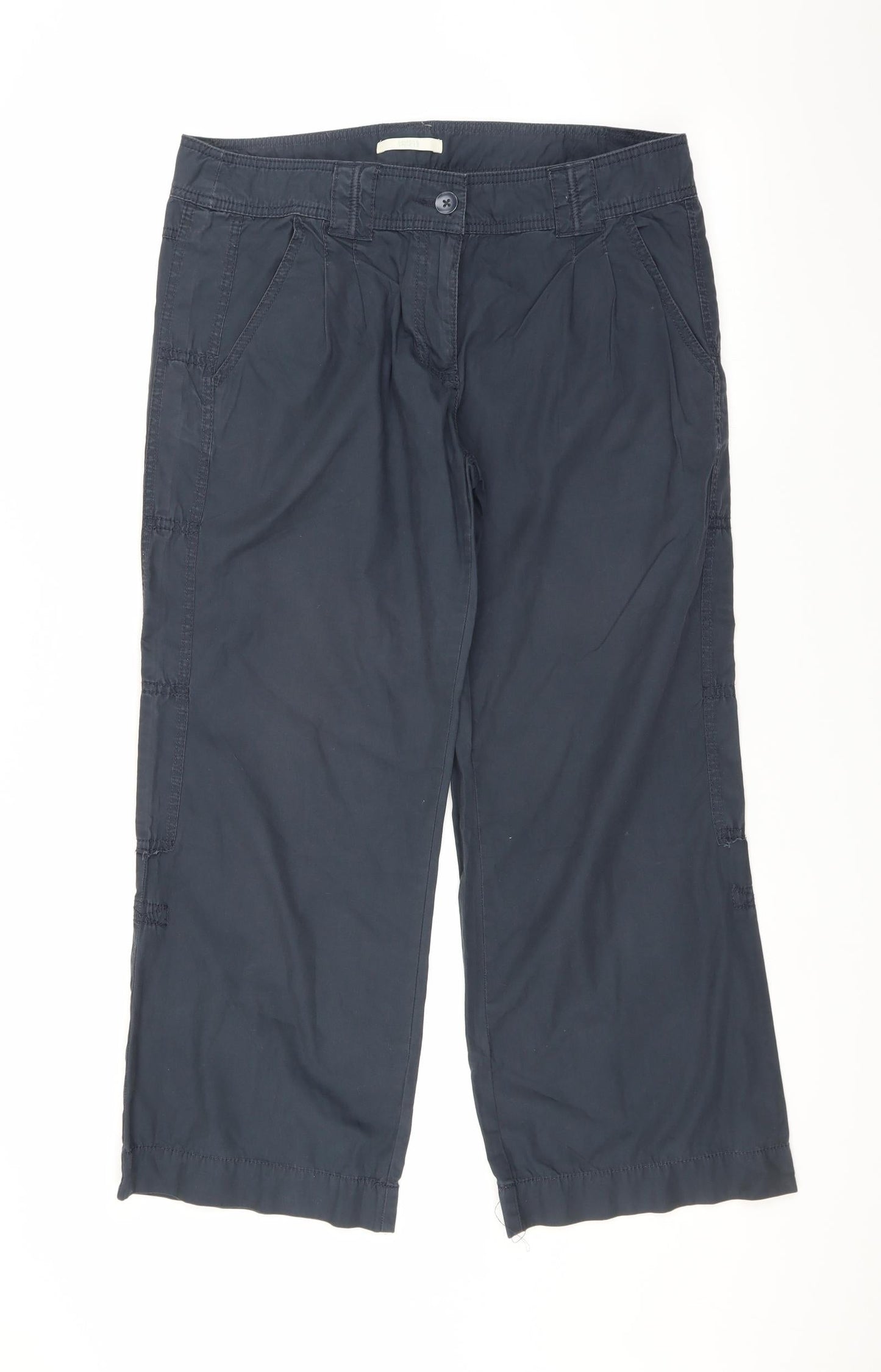 Womens UK Size 12 Marks and Spencer Regular Fit  Blue Trousers