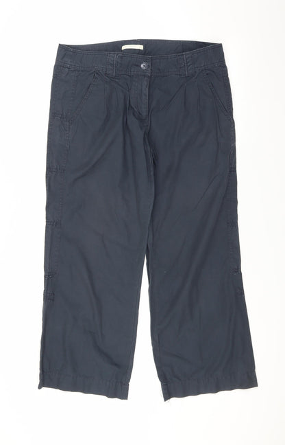 Womens UK Size 12 Marks and Spencer Regular Fit  Blue Trousers
