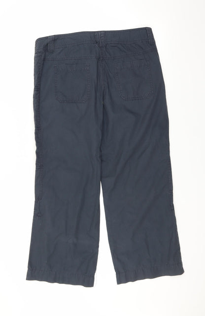 Womens UK Size 12 Marks and Spencer Regular Fit  Blue Trousers