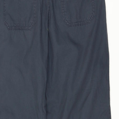 Womens UK Size 12 Marks and Spencer Regular Fit  Blue Trousers