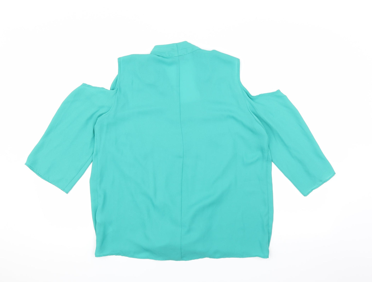 Womens UK Size 14 Soon Green Basic Blouse