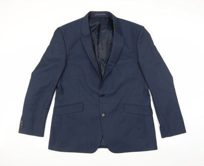 k.j Mens Blue   Jacket Suit Jacket Size 44