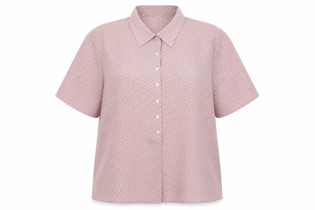 Elizabeth Shetton Womens Pink Polka Dot  Basic Button-Up Size 14