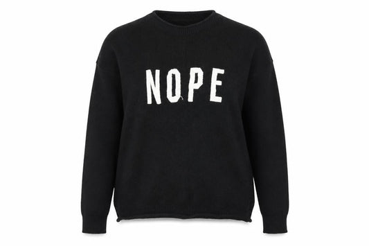 Papaya Womens Black  Knit Pullover Jumper Size M