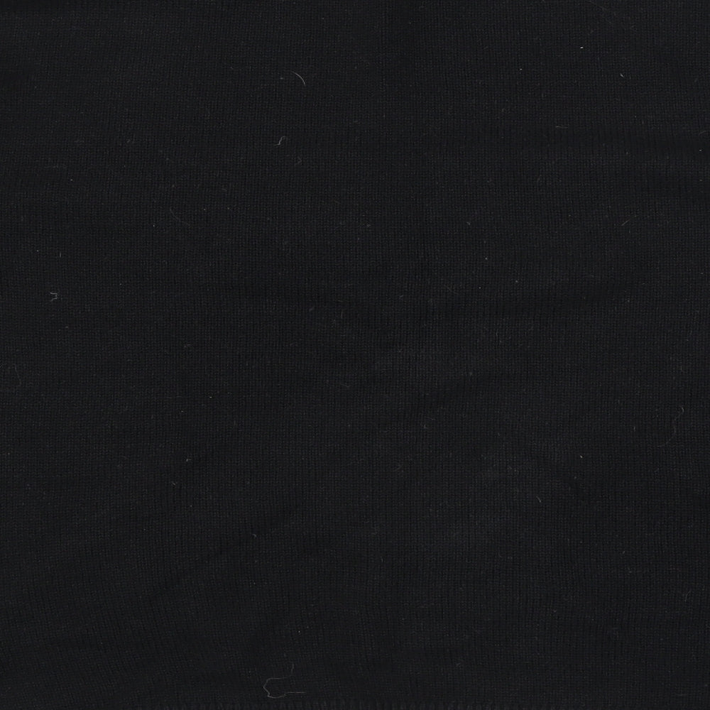 Papaya Womens Black  Knit Pullover Jumper Size M