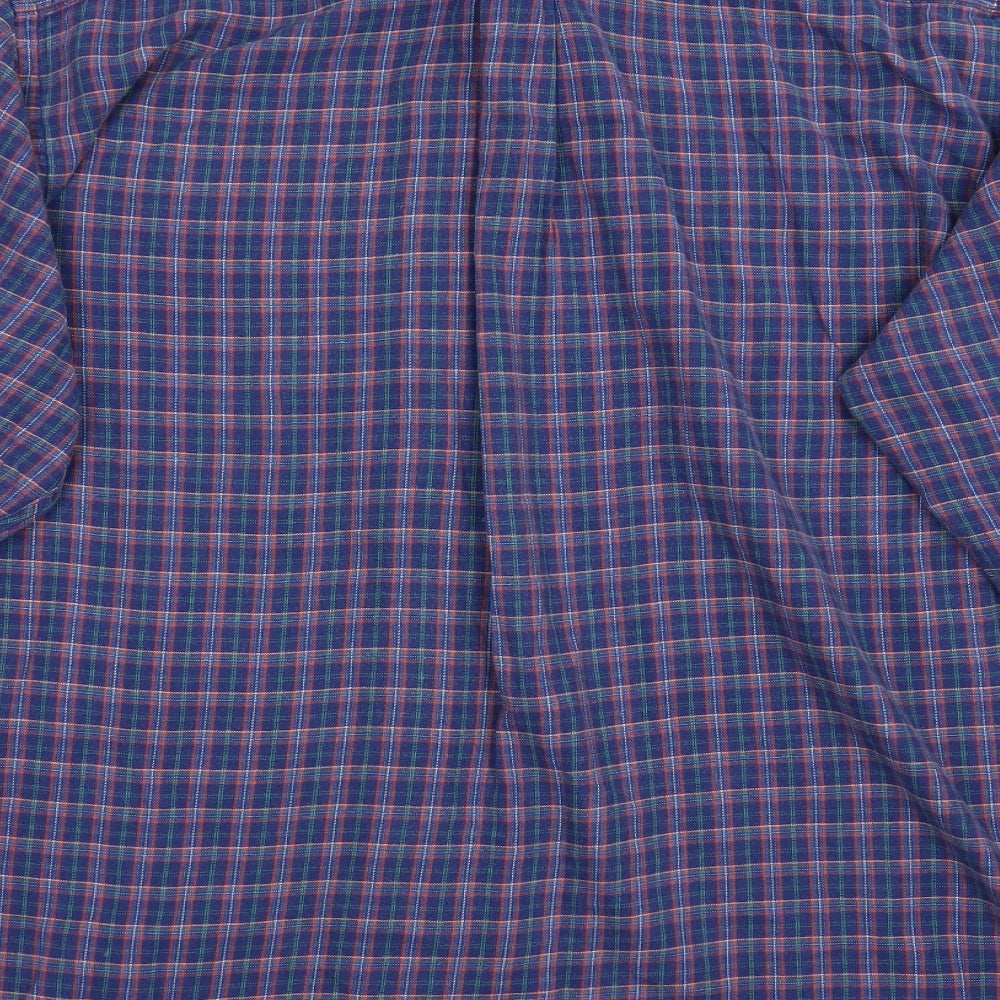 Mens UK Size XL Hampton Blue  Button-Up Long Sleeve Casual Shirt