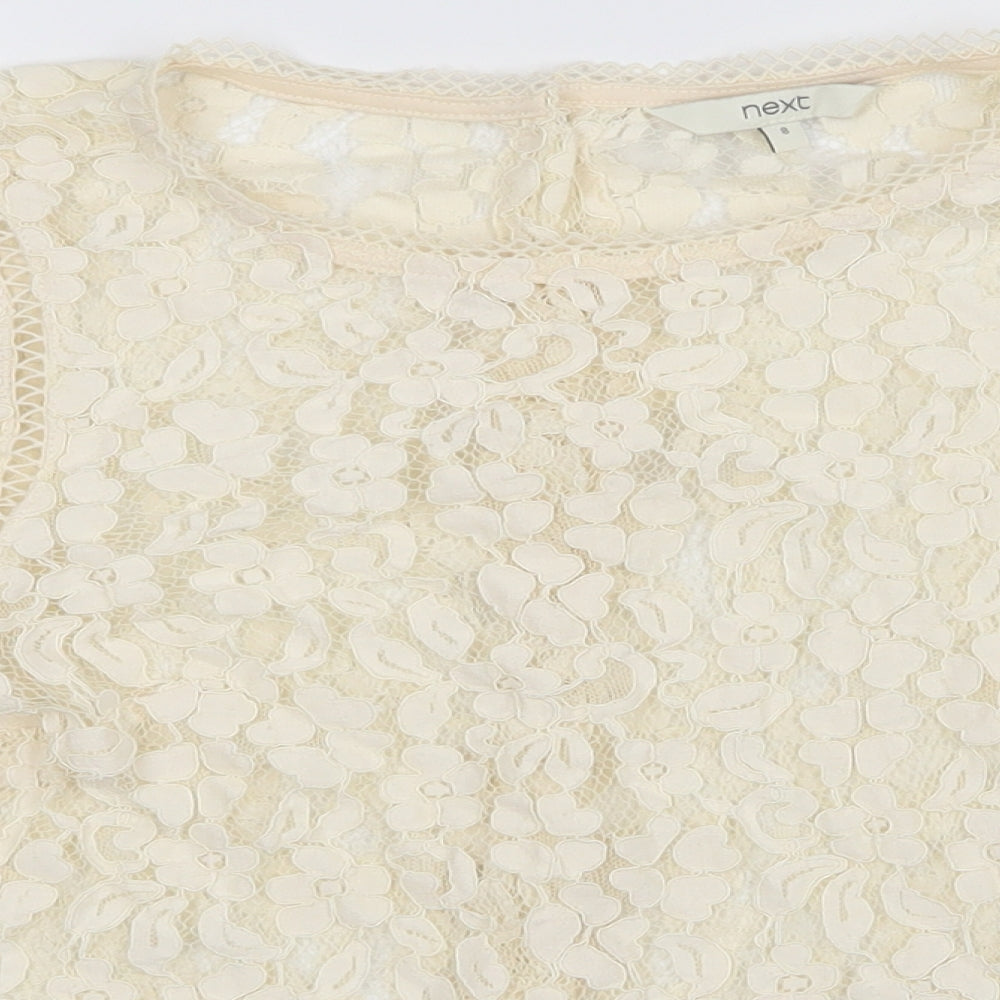 Womens UK Size 8 NEXT White Basic Blouse
