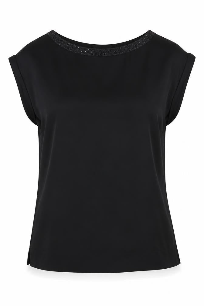 Womens UK Size 10 NEXT Black Basic Button-Up