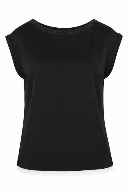 Womens UK Size 10 NEXT Black Basic Button-Up
