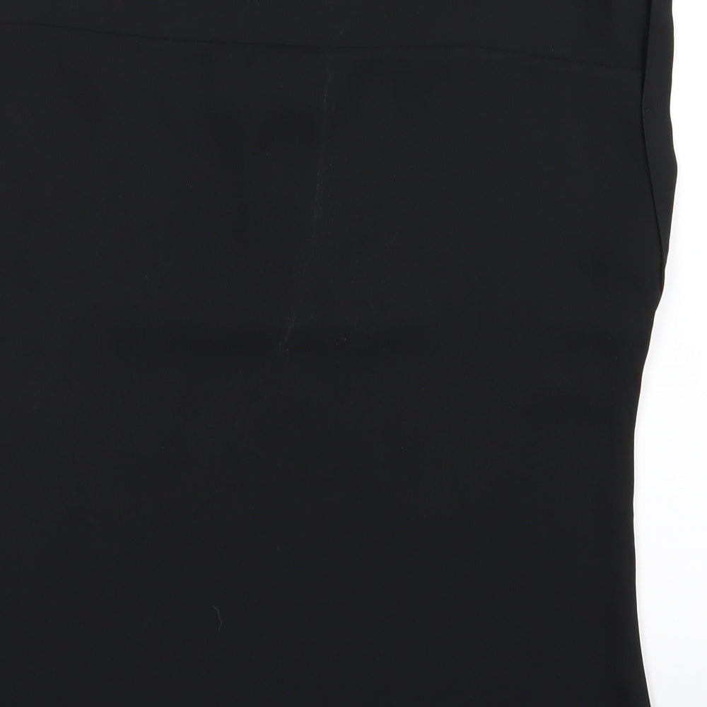 Womens UK Size 10 NEXT Black Basic Button-Up