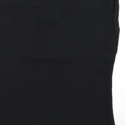 Womens UK Size 10 NEXT Black Basic Button-Up