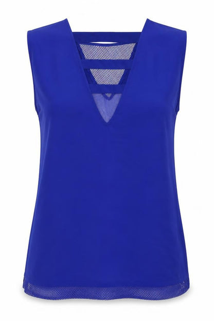 Womens UK Size L River Island Blue Basic Tank