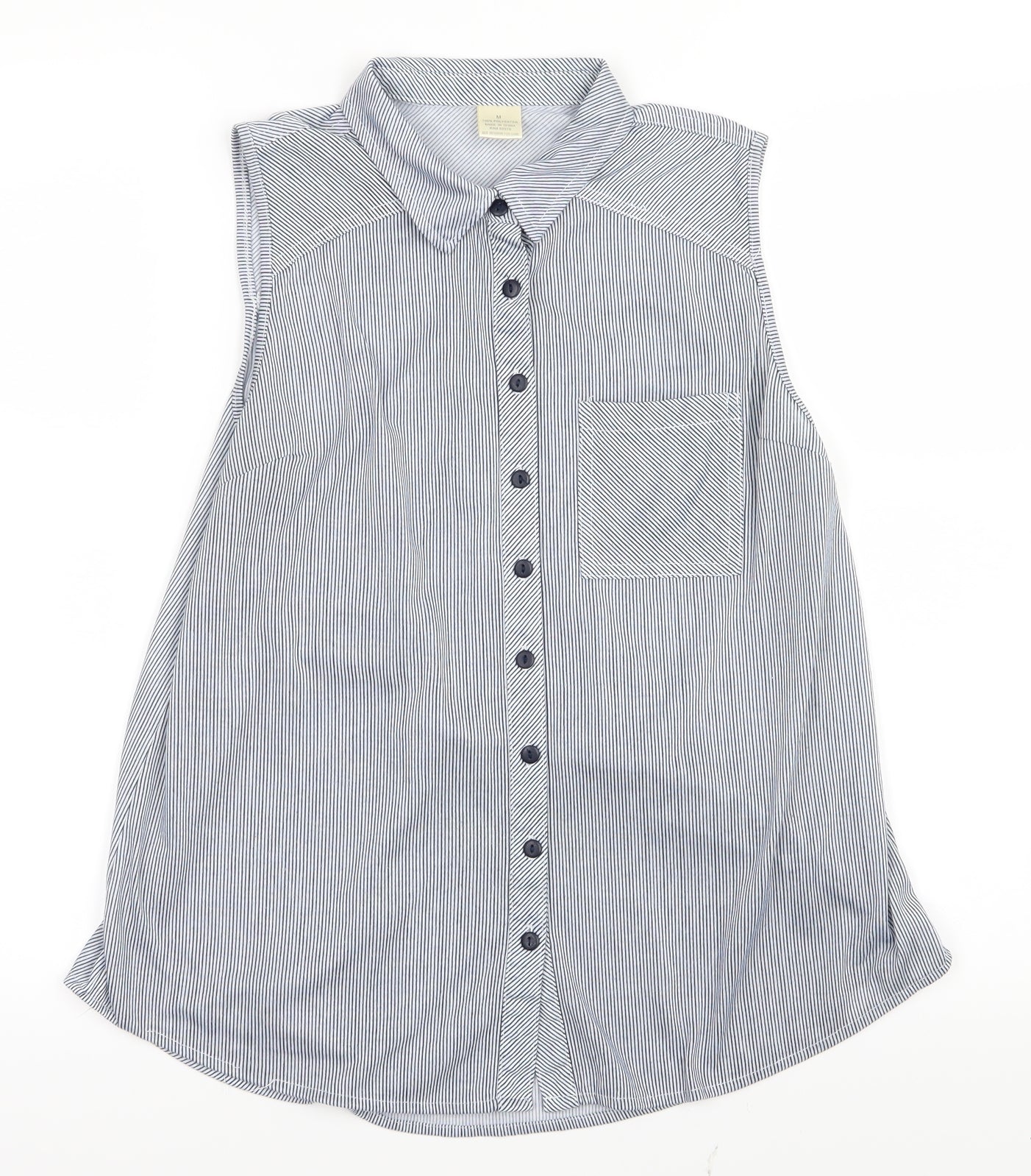 Womens UK Size M Pre Worn Blue Basic Tank