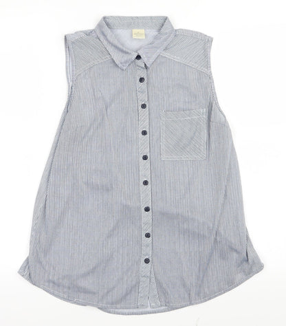 Womens UK Size M Pre Worn Blue Basic Tank