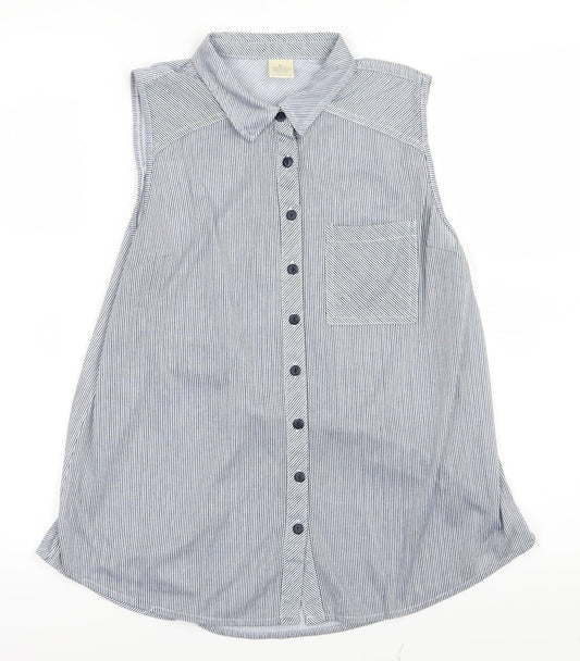 Womens UK Size M Pre Worn Blue Basic Tank