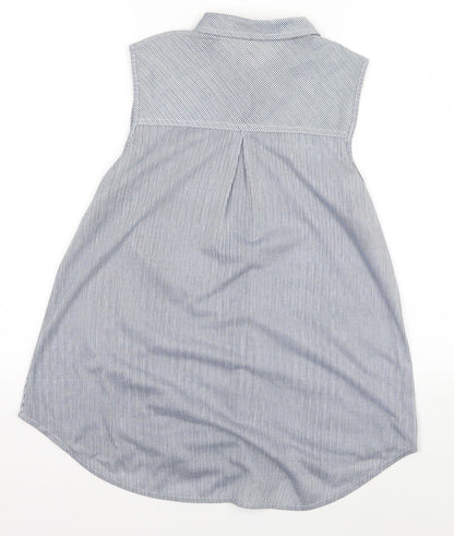 Womens UK Size M Pre Worn Blue Basic Tank