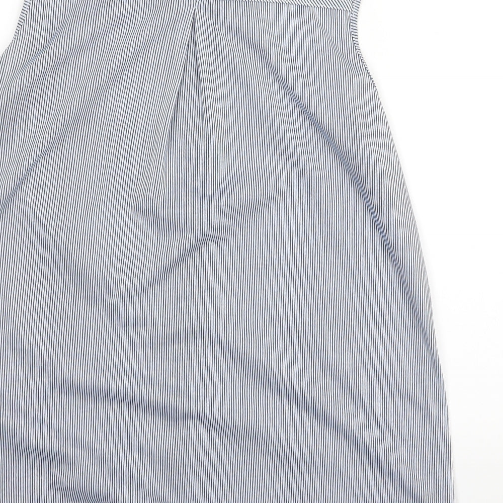 Womens UK Size M Pre Worn Blue Basic Tank