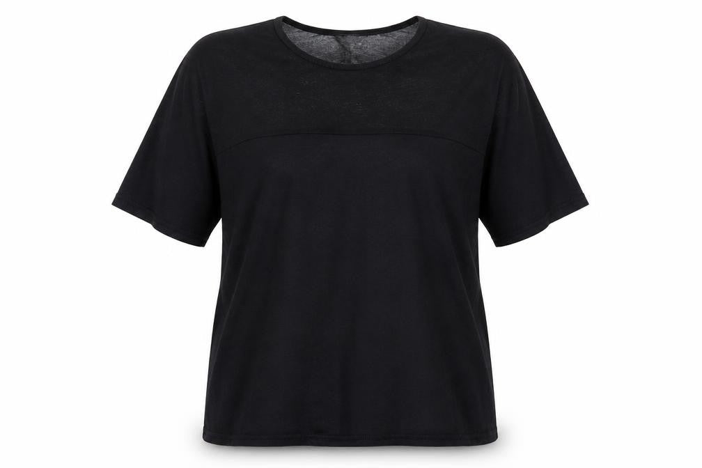 Womens UK Size M Daisy Street Black Basic T-Shirt