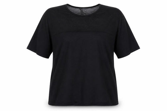 Womens UK Size M Daisy Street Black Basic T-Shirt