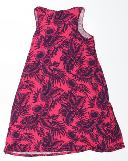 NEXT Womens Pink Floral  A-Line  Size 10