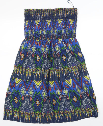 Atmosphere Womens Blue Argyle/Diamond  A-Line Skirt Size 10