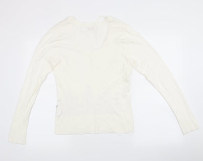Wallis Womens White   Pullover Jumper Size 14