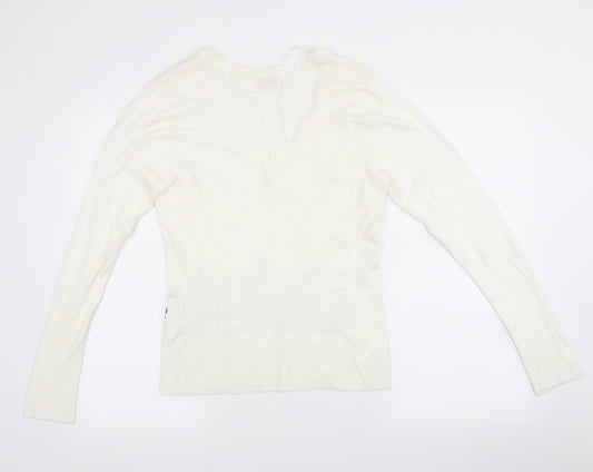 Wallis Womens White   Pullover Jumper Size 14
