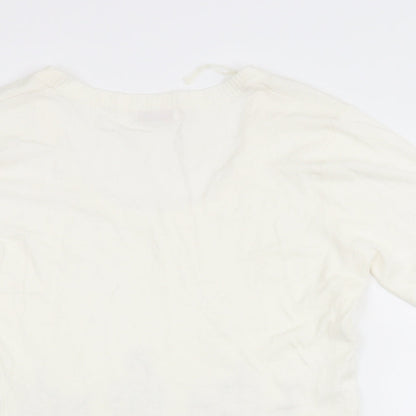 Wallis Womens White   Pullover Jumper Size 14