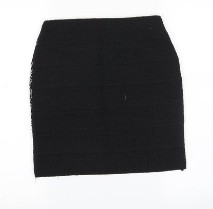 H&M Womens Black Geometric  Straight & Pencil Skirt Size S