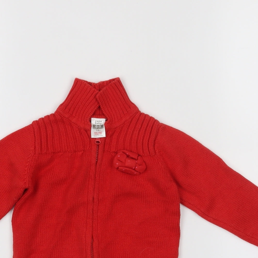 Zara  Red   Pullover Jumper Size 6-9 Months
