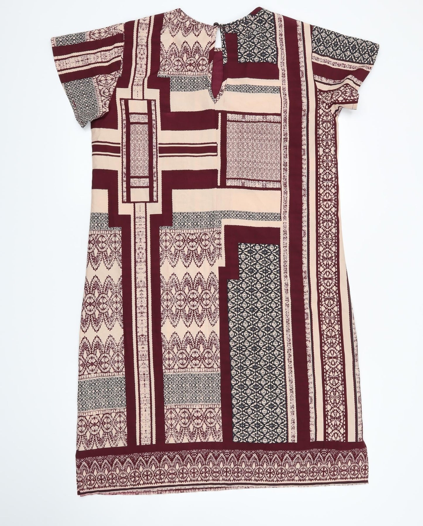 plus fine Womens Red Geometric  T-Shirt Dress  Size M